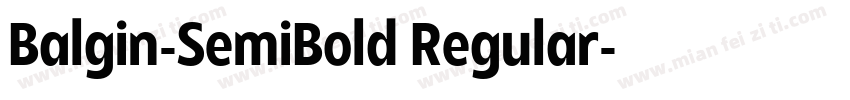 Balgin-SemiBold Regular字体转换